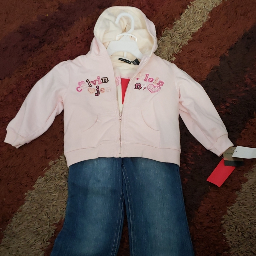 Toddler 3 piece outfit Calvin Klein jeans